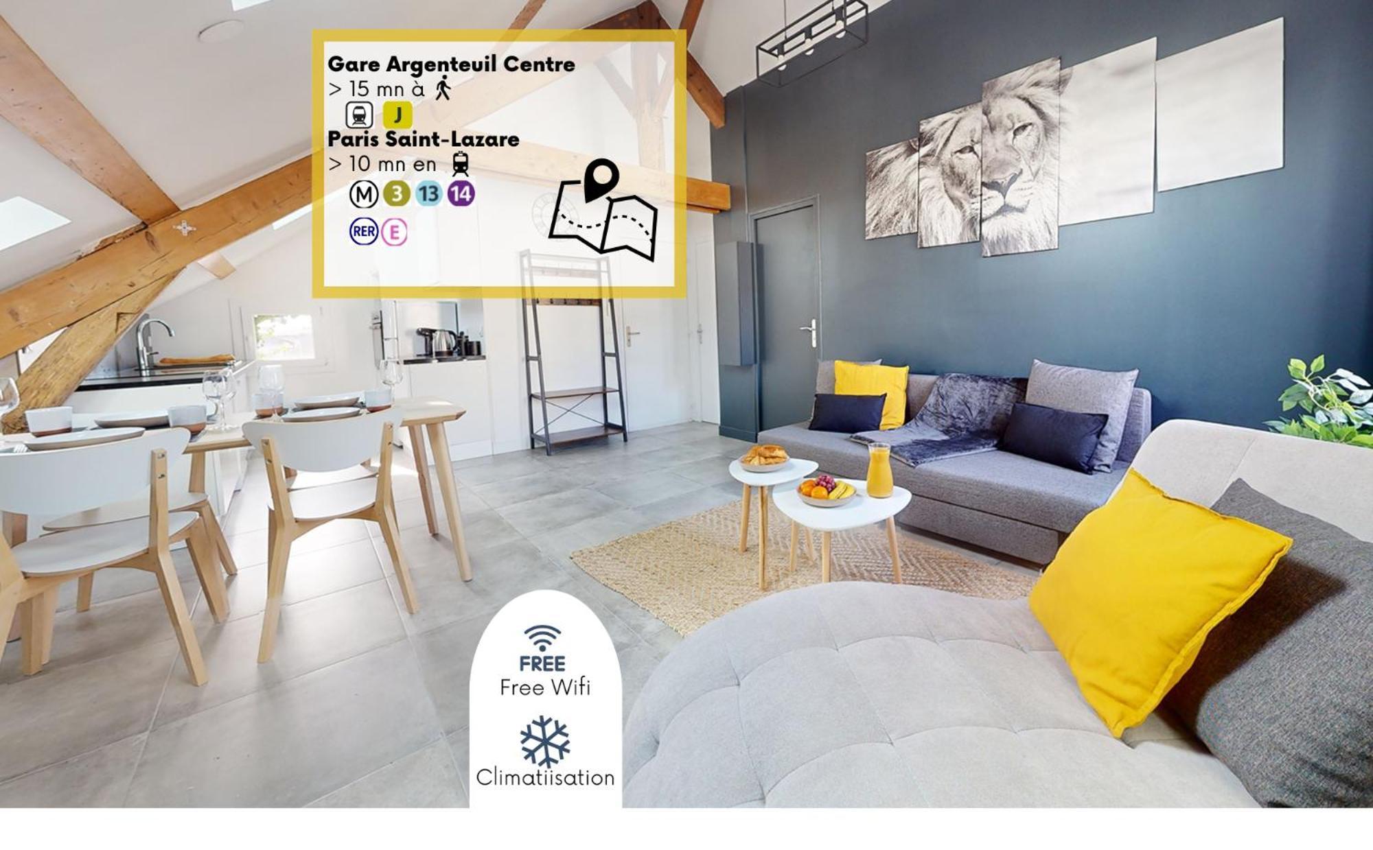 Magnifique Appartement- Proche Paris-Climatisation Argenteuil Esterno foto